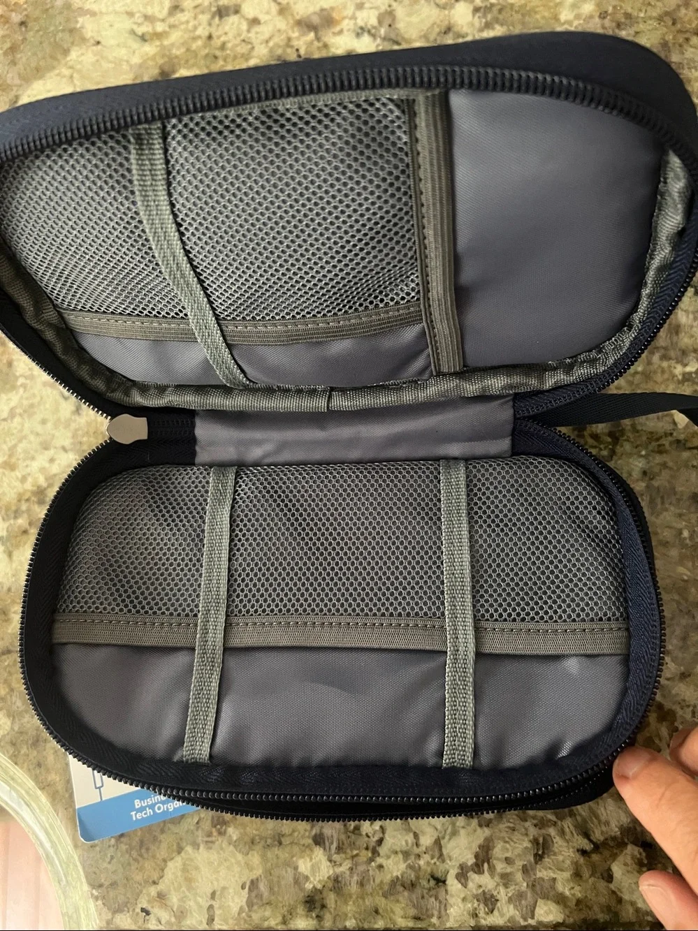 Aero Loft Navy Business Tech Organizer - Dual-Pocket Travel Pouch